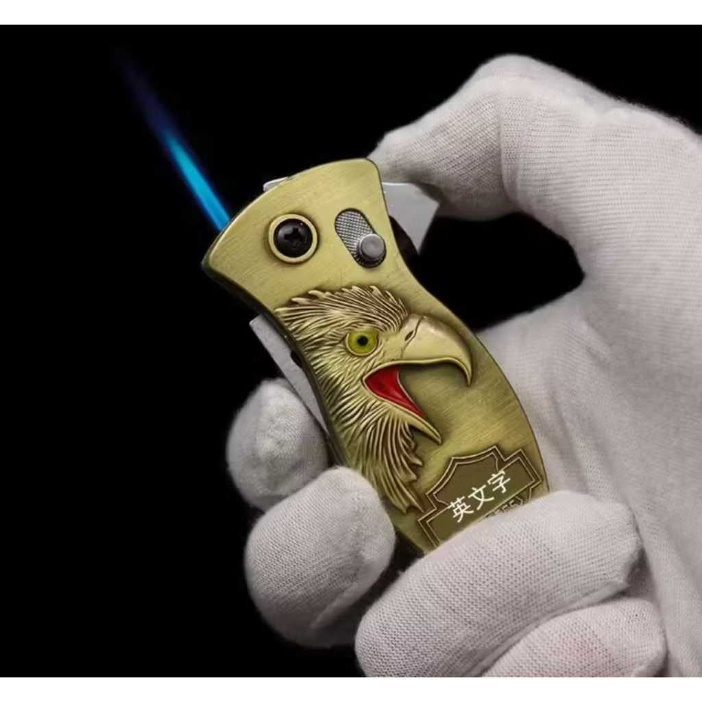 Korek las jet pisau lipat bahan besi tebal ,pemantik magnet cocok buat yg suka mancing