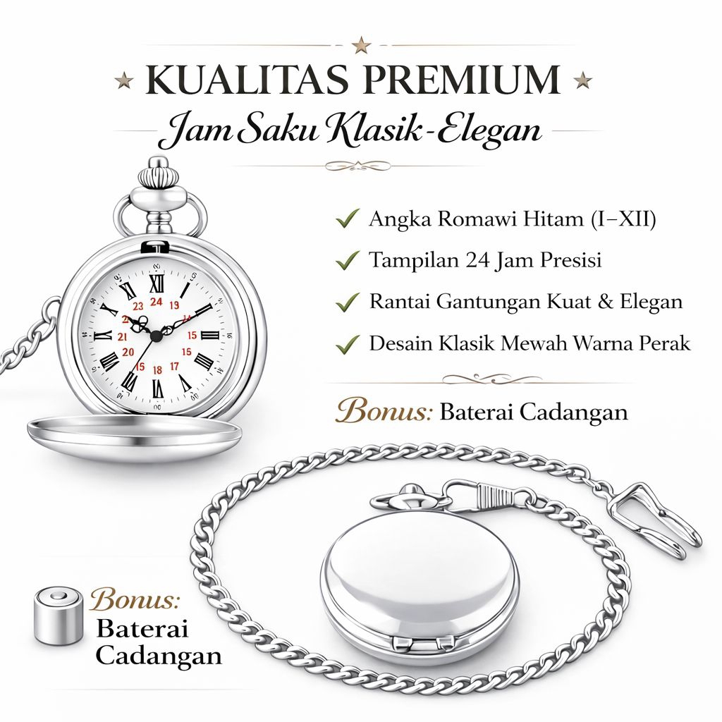 Jam Saku Premium Retro Quartz Vintage