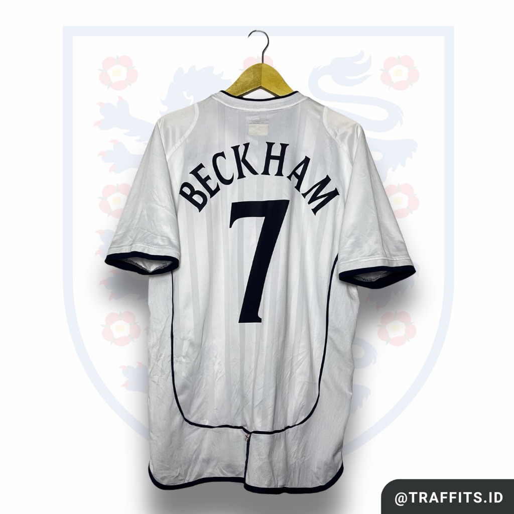 Jersey England Home 2002 David Beckham Original Size L