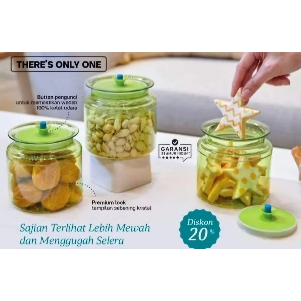 Cp ijo Tupperware kapasitas 1.2 ml