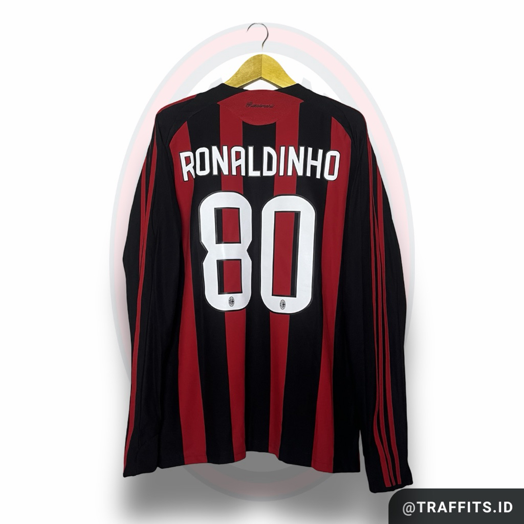 Jersey AC Milan Home 08/09 Long Sleeve Ronaldinho Original Size L