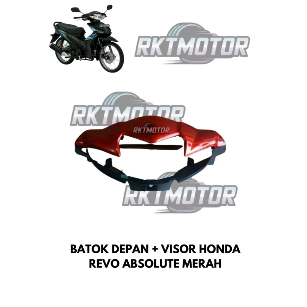 BATOK DEPAN + VISOR MERAH REVO ABSOLUTE // BATOK VISOR REVO ABSOLUTE