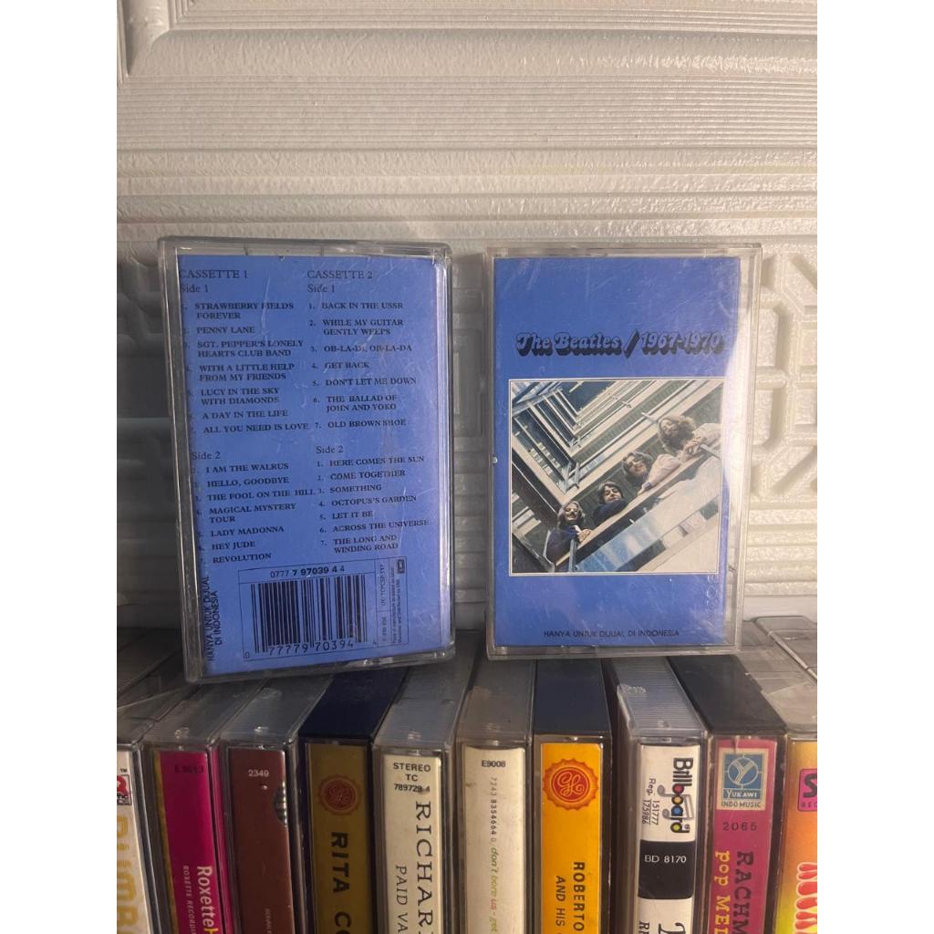 Kaset Pita THE BEATLES - 1967-1970 Vol dan Vol 2 (Original) / Kaset THE BEATLES The Blue Album Sepak