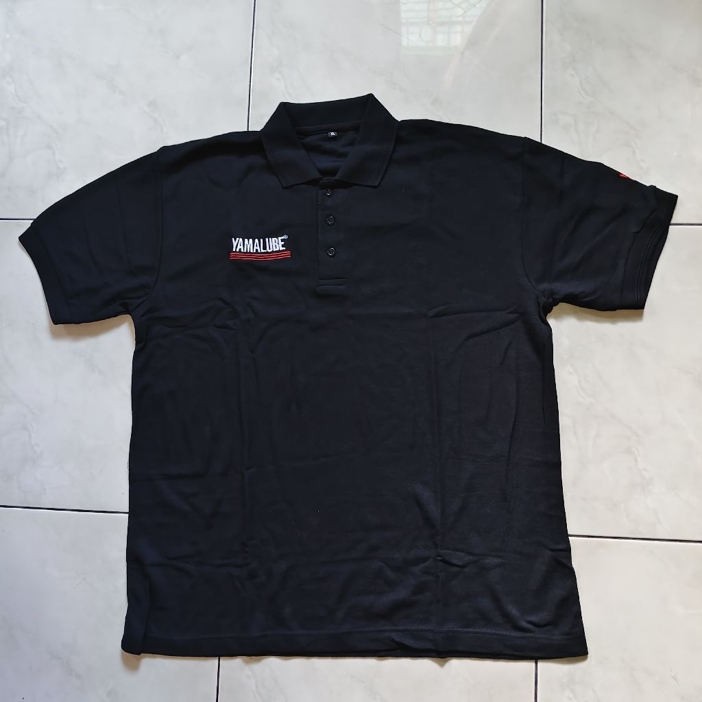 Polo Shirt Baju Mekanik Yamaha Yamalube hitam Size L / XL