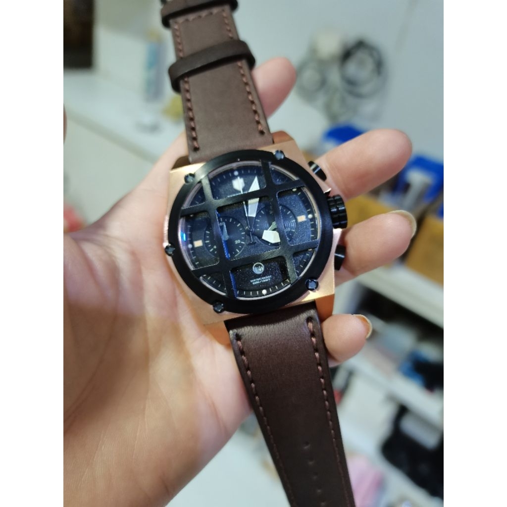 Expedition E 6692 kulit jam tangan pria Original