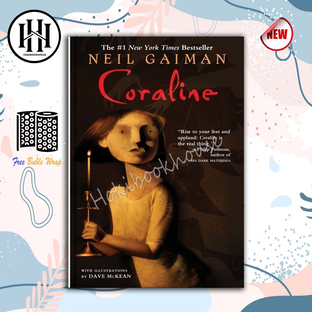 Coraline By Neil Gaiman Novel English A5 Softcover - hokibook house