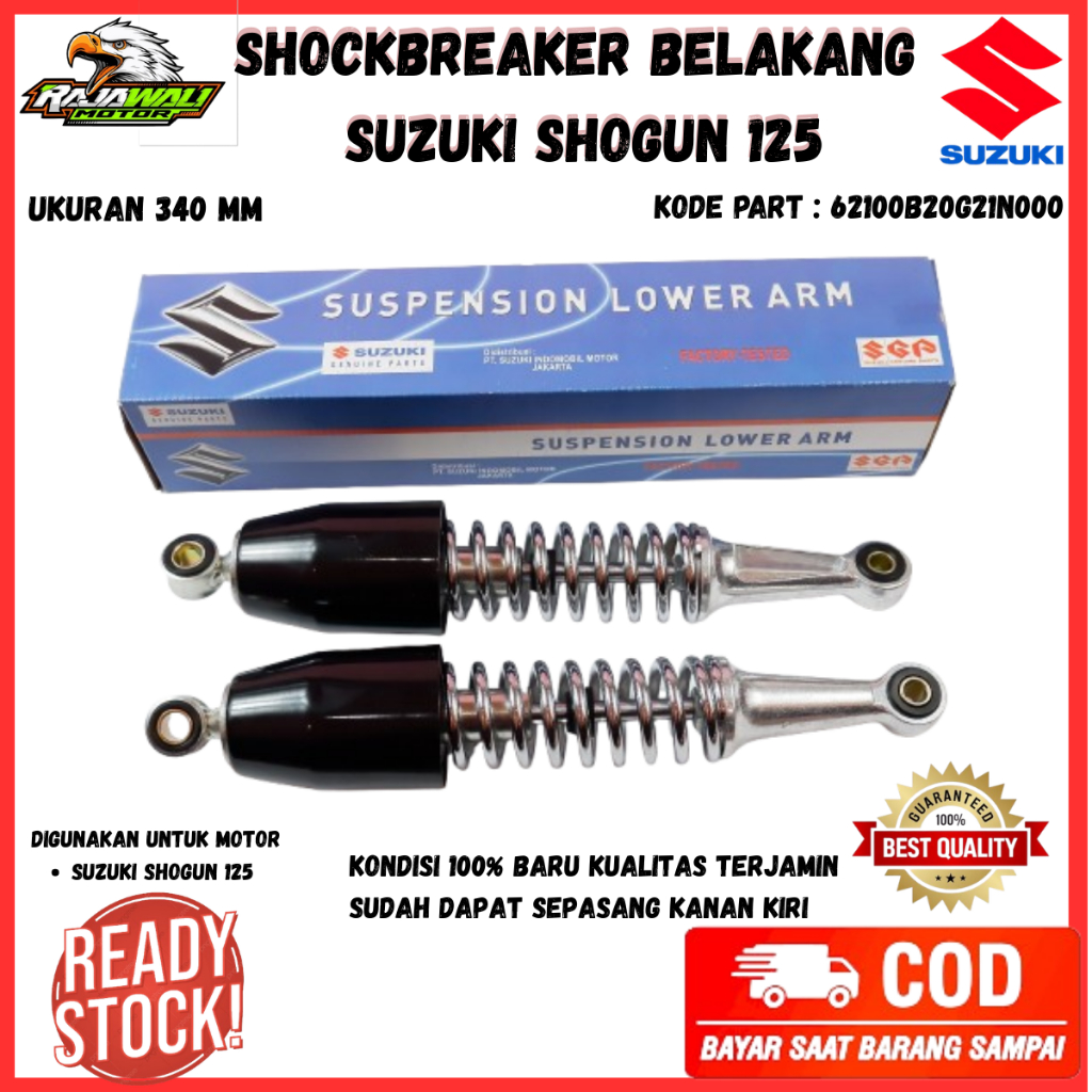 Shock Belakang Shogun 125 Ori - Shockbreaker Belakang Motor Suzuki Shogun 125 340 MM - Skok Shogun 1
