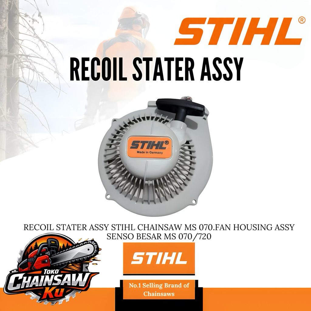 RECOIL STARTER STIHL SENSO 070 CHAINSAW BESAR STIHL 070 / RECOIL STARTER SENSO 070