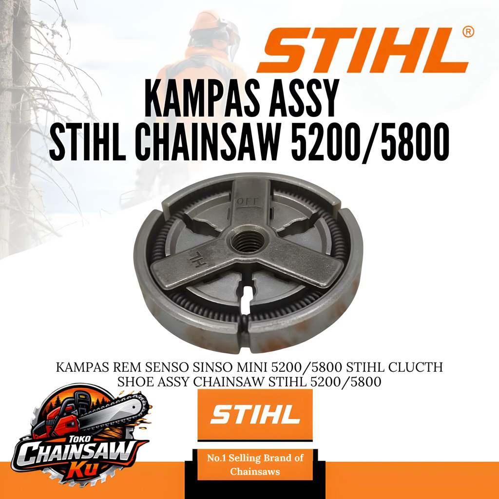 KAMPAS REM SENSO SINSO MINI 5200/5800 STIHL CLUCTH SHOE ASSY CHAINSAW STIHL 5200/5800