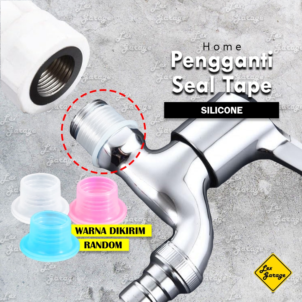 Seal Tape Kran Air Cabang Kran Cuci Piring Stop Kran Shower 1/2 inch 3/4 inch Silikon Silicone