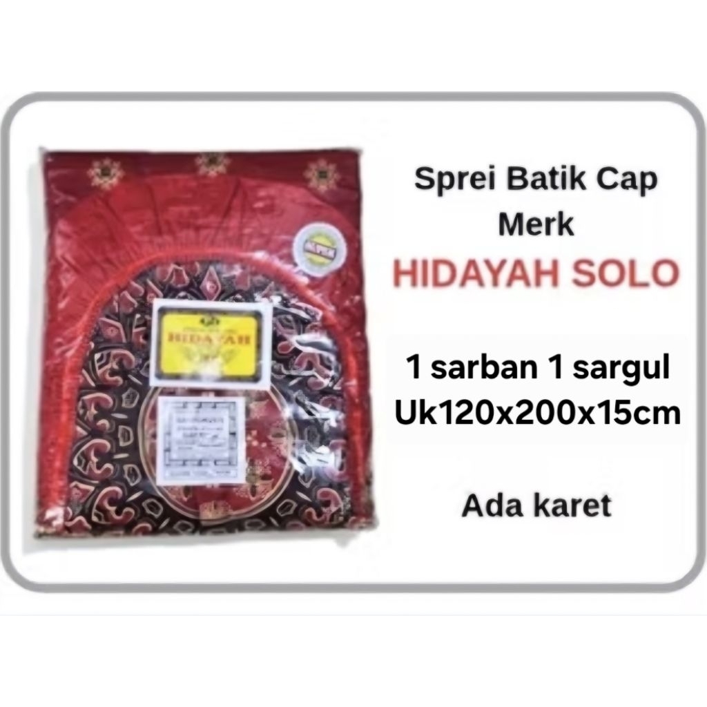 Sprei Batik Cap HIDAYAH 120x200cm