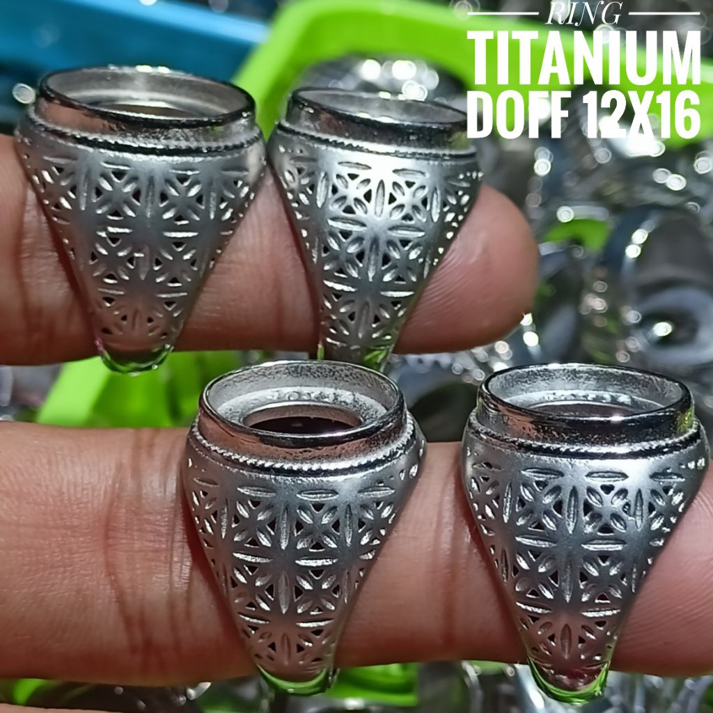 CINCIN RING EMBAN TITANIUM SUFER KOMBINASI  DOFF  12x16
