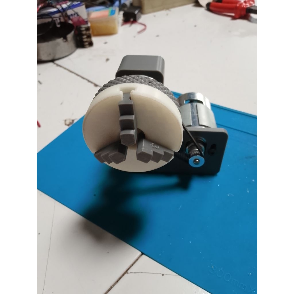 DIY kepala Chuck mesin bubut mini DC 3volt 12volt sampai 24volt