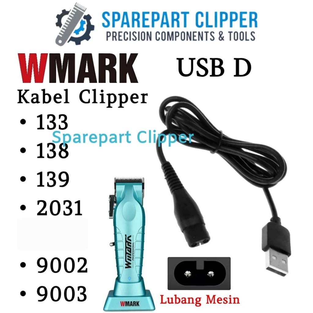 Kabel Wmark 133 9002 2031 Kabel Charger Mesin Cukur Wmark #D