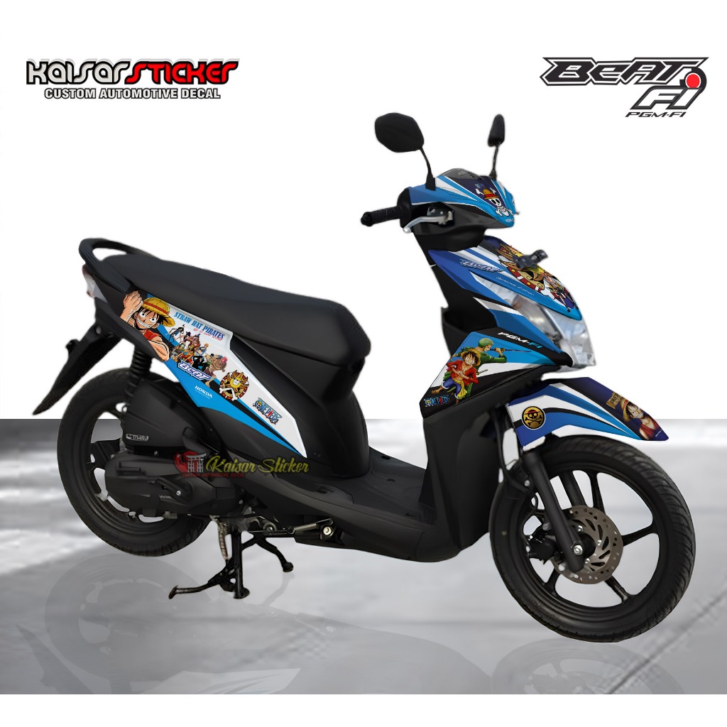 Honda - Sticker Decal Motor Beat Fi Biru One piece Full Body