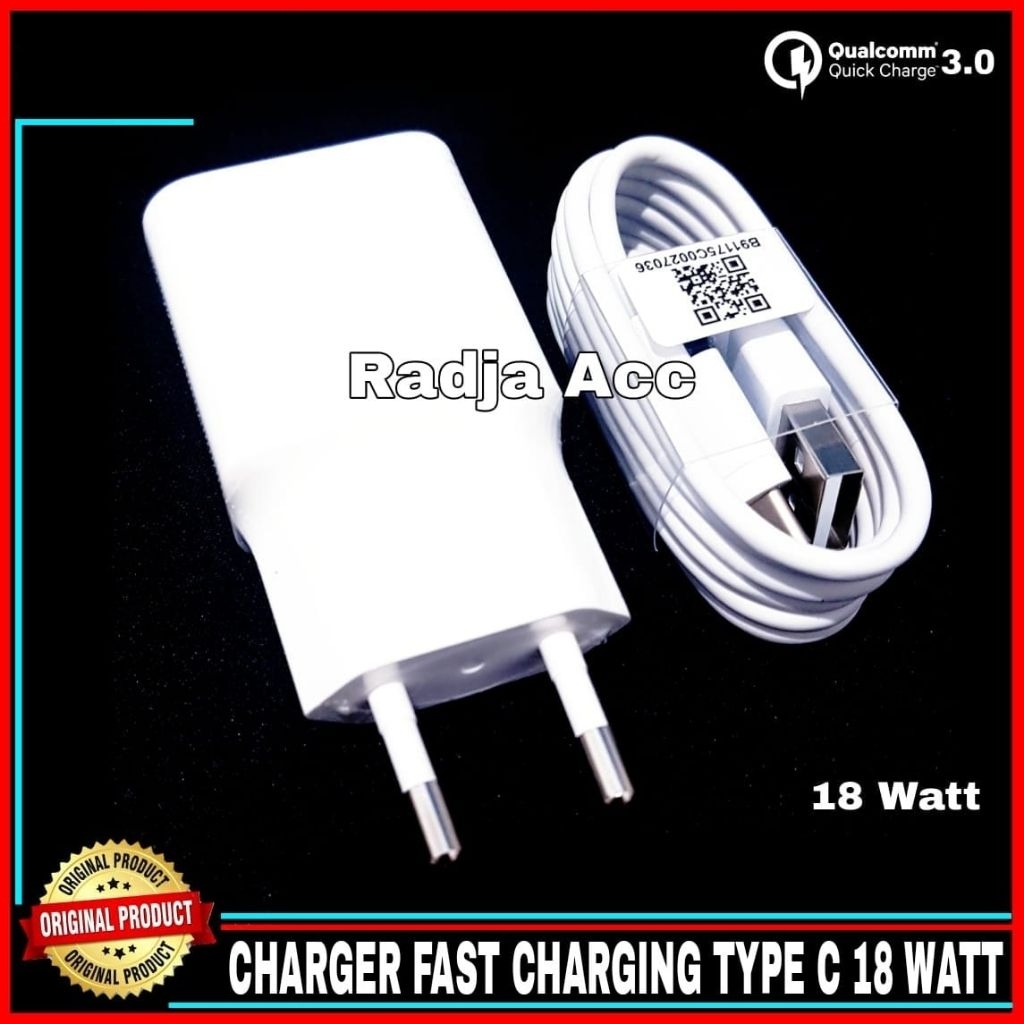 CHARGER FOR XIAOMI REDMI A5 REDMI 10C ORIGINAL FAST CHARGING TYPE C 18 WATT