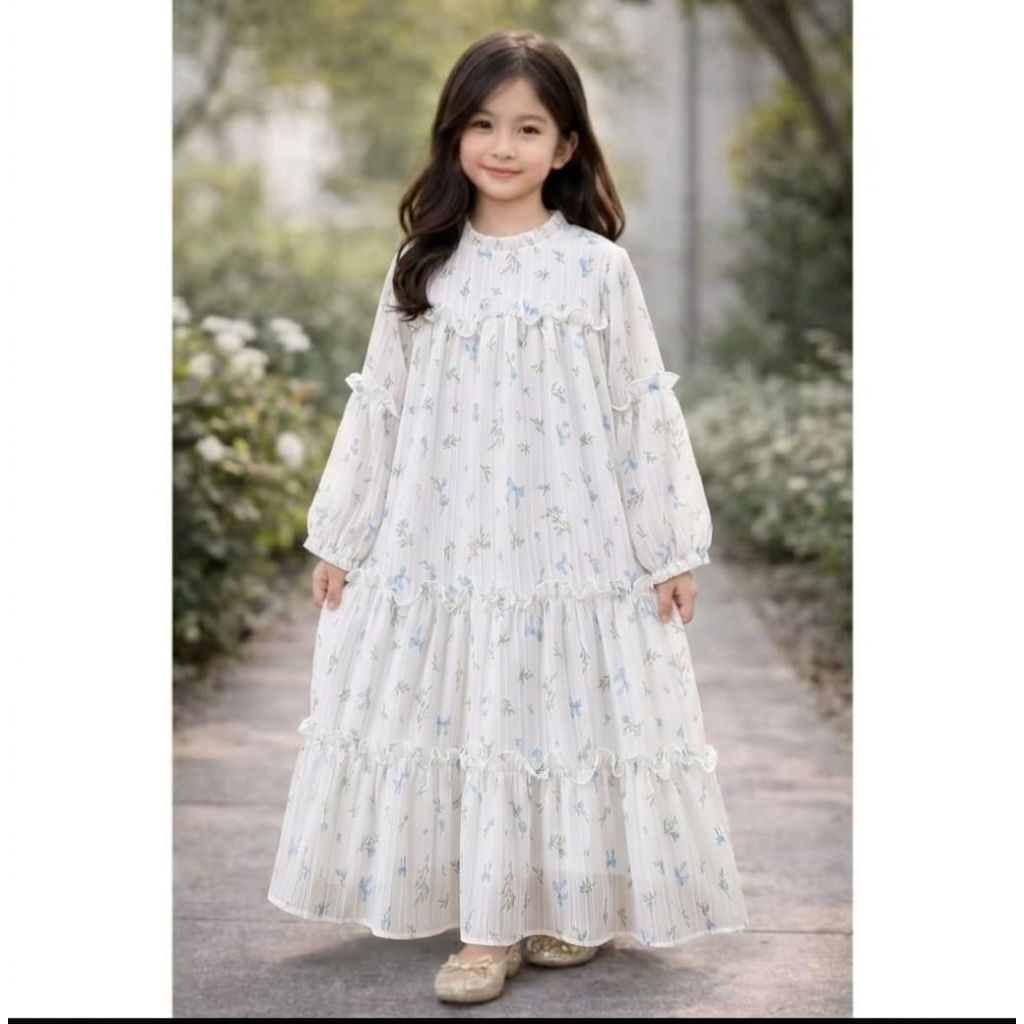 ZANNY KIDS-SELENA GAMIS anak perempuan,GAmis Motip anak,, baju anak perempuan,baju anak 1-8 TAHUN