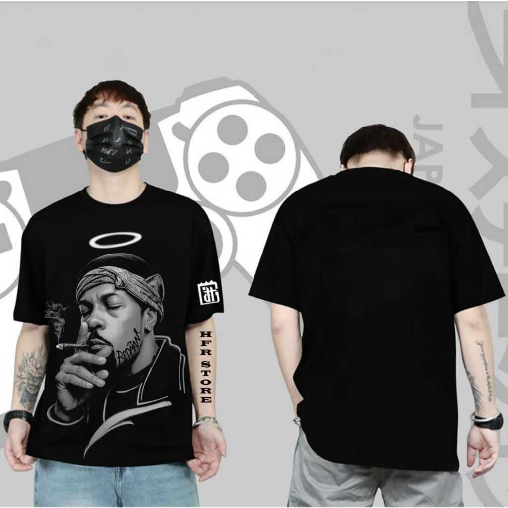 terlaris bisa bayar di tempat(cod)kaos pria lengan pendek kaos pria motif orang rokok kaos pria berg