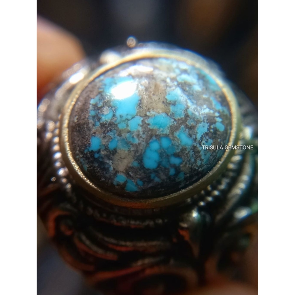 BATU AKIK PIRUS PERSIA LAWASAN BLUE FANCY