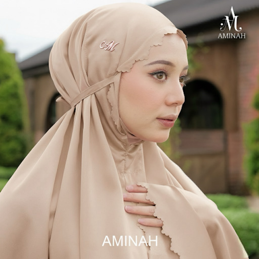 BEST SALE AMINAH - Mukena Dewasa Silky Traveling Daily Aminah Lasercut