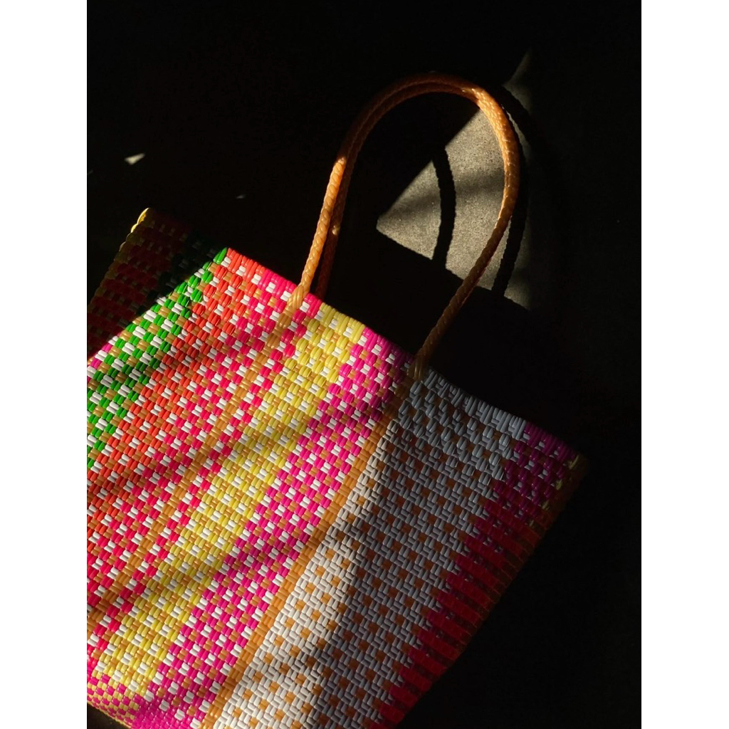 NYZ LIVING - Tas Anyaman Plastik - Totebag dengan Magnet - Expor quality - 021
