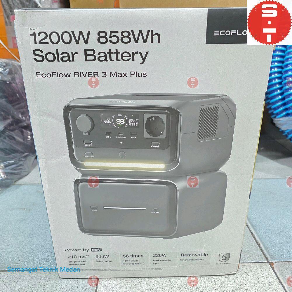 ECOFLOW RIVER 3 MAX PLUS CHARGING PORTABLE POWER STATION TENAGA SURYA 600W 1200W 858Wh RIVER3 RIVER 