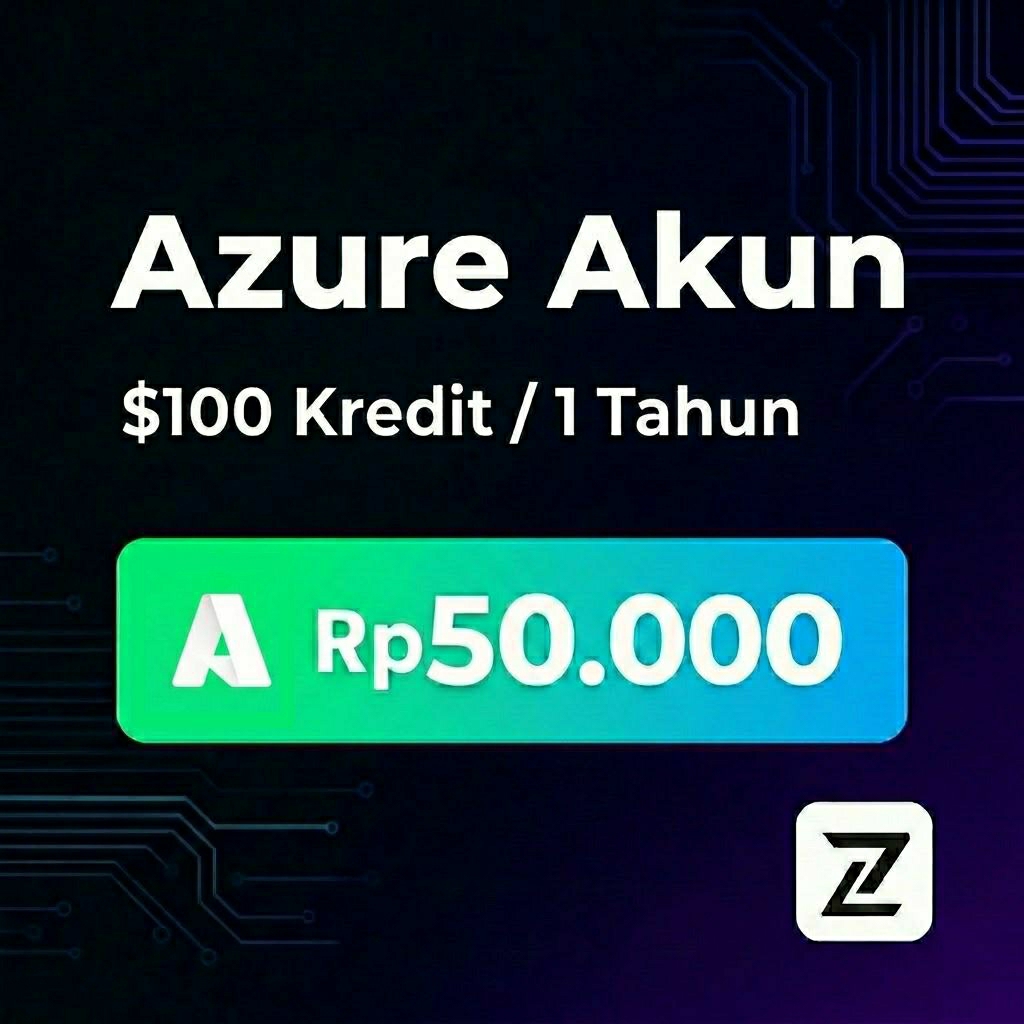 Akun Azure Dengan Kredit $100 - Student Free Trial/Tier 1 Tahun – Renewable – Rp 50.000/Akun