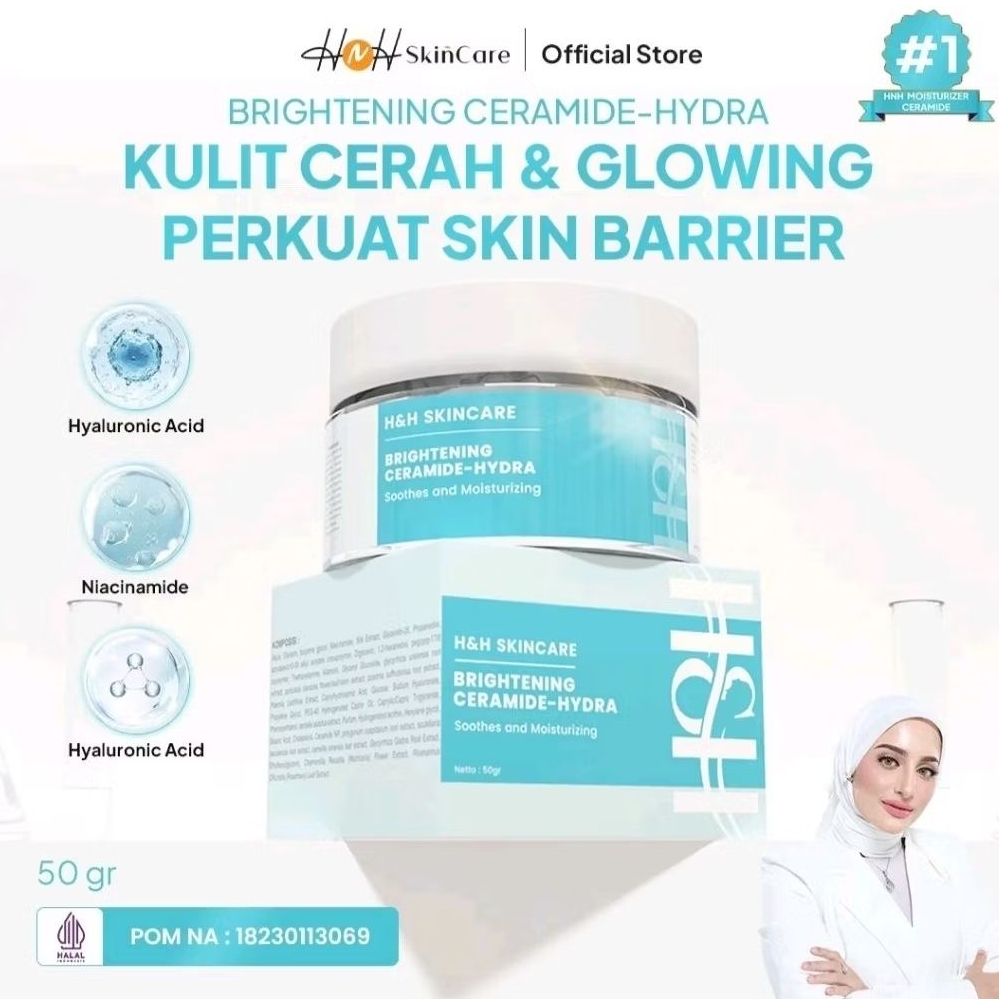 HNH
Skincare - Brightening Ceramide-Hydra -Moisturizer Ceramide Pelembab Wajah untuk Skin Barrier