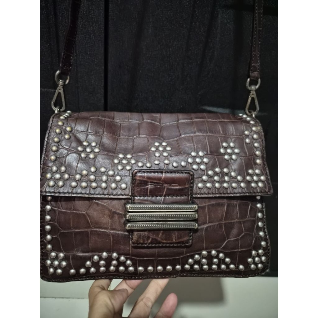 Tas kulit motif klasik Etro