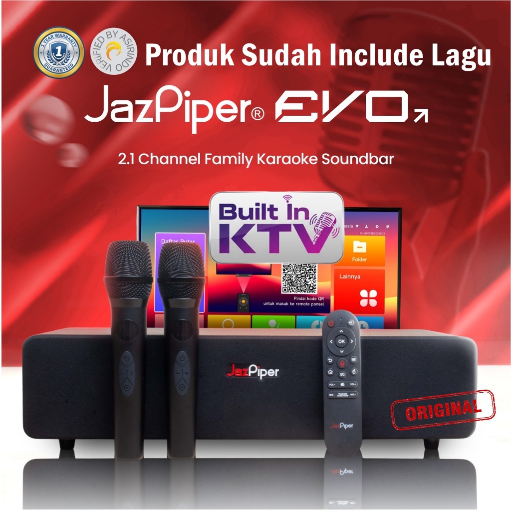 Jazpiper EVO - Jazpiper-EVO Home Karaoke Set Praktis / Family Karaoke Set / Alat Karaoke Rumahan Inc