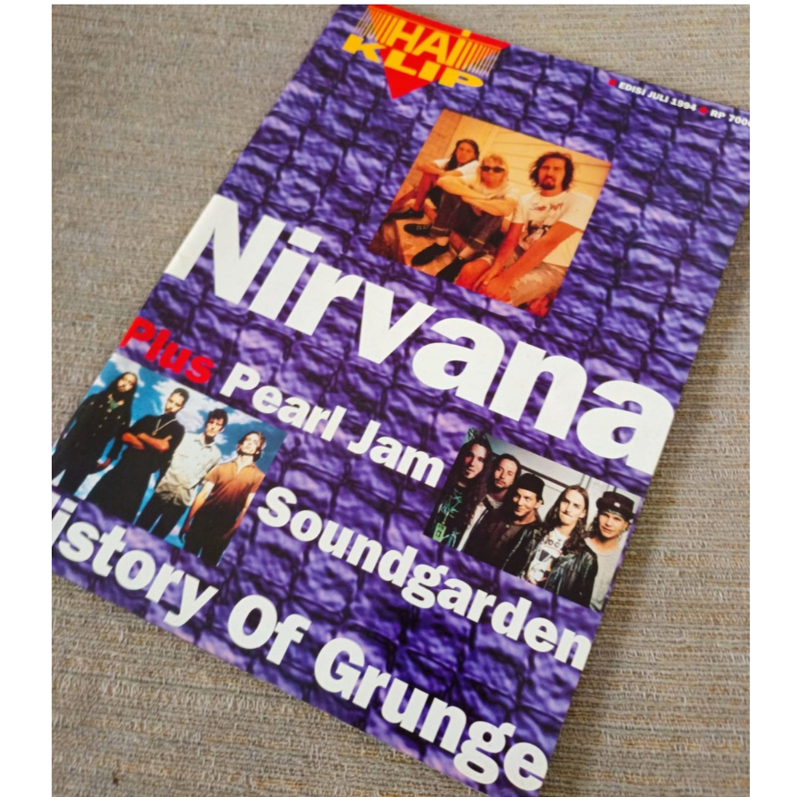 Majalah Hai Klip Nirvana Plus Pearl Jam - lengkap dengan Poster - Edisi Tahun 1995