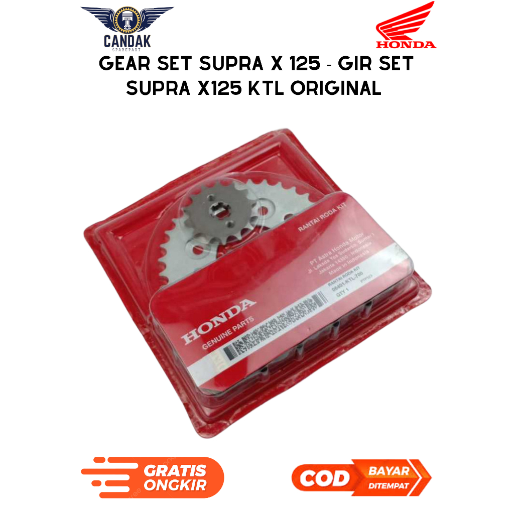 gear set supra x 125 - gir set supra x125 KTL original premium