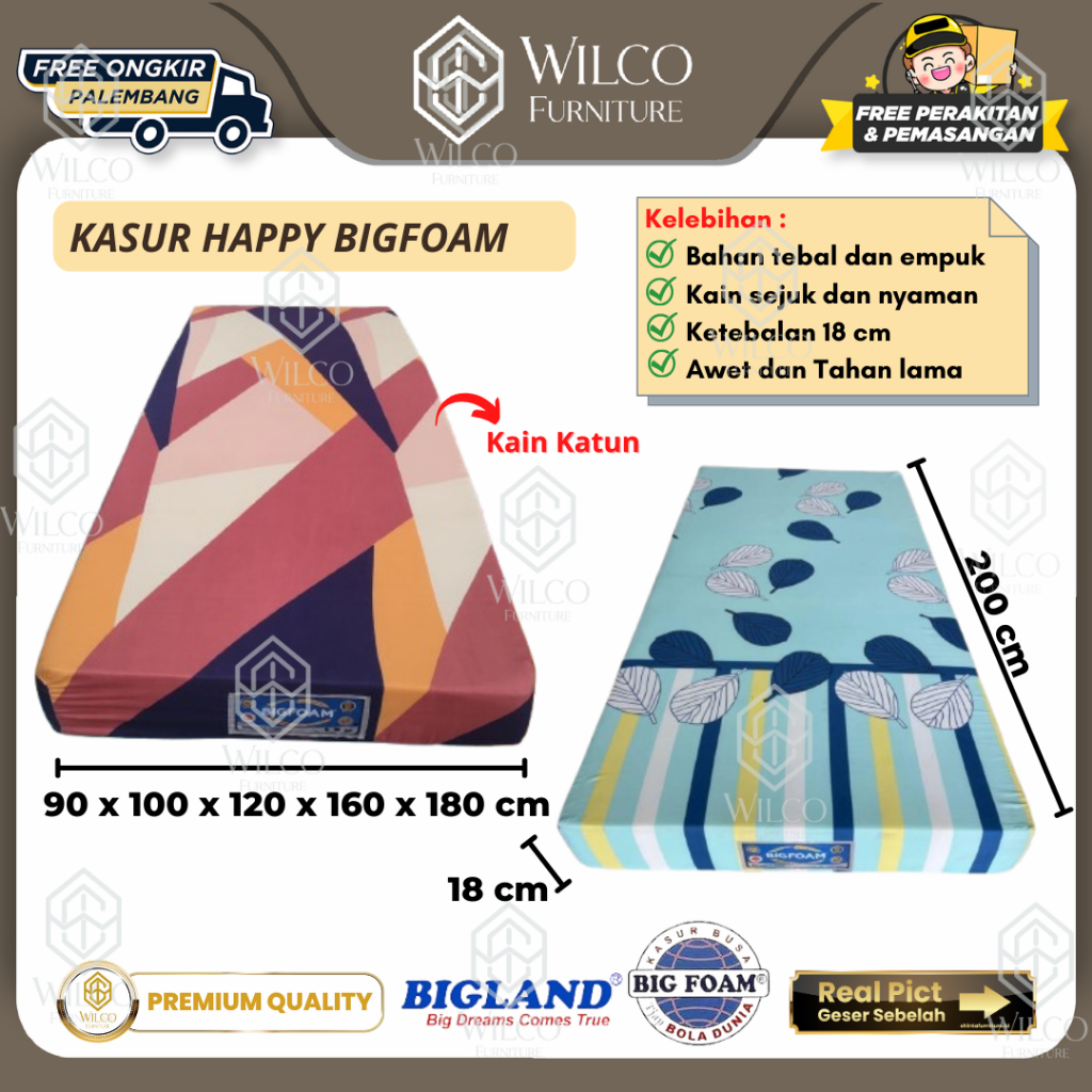 Kasur Happy by Bigfoam Tebal 18 cm | Matras Kasur Bigfoam Bigland