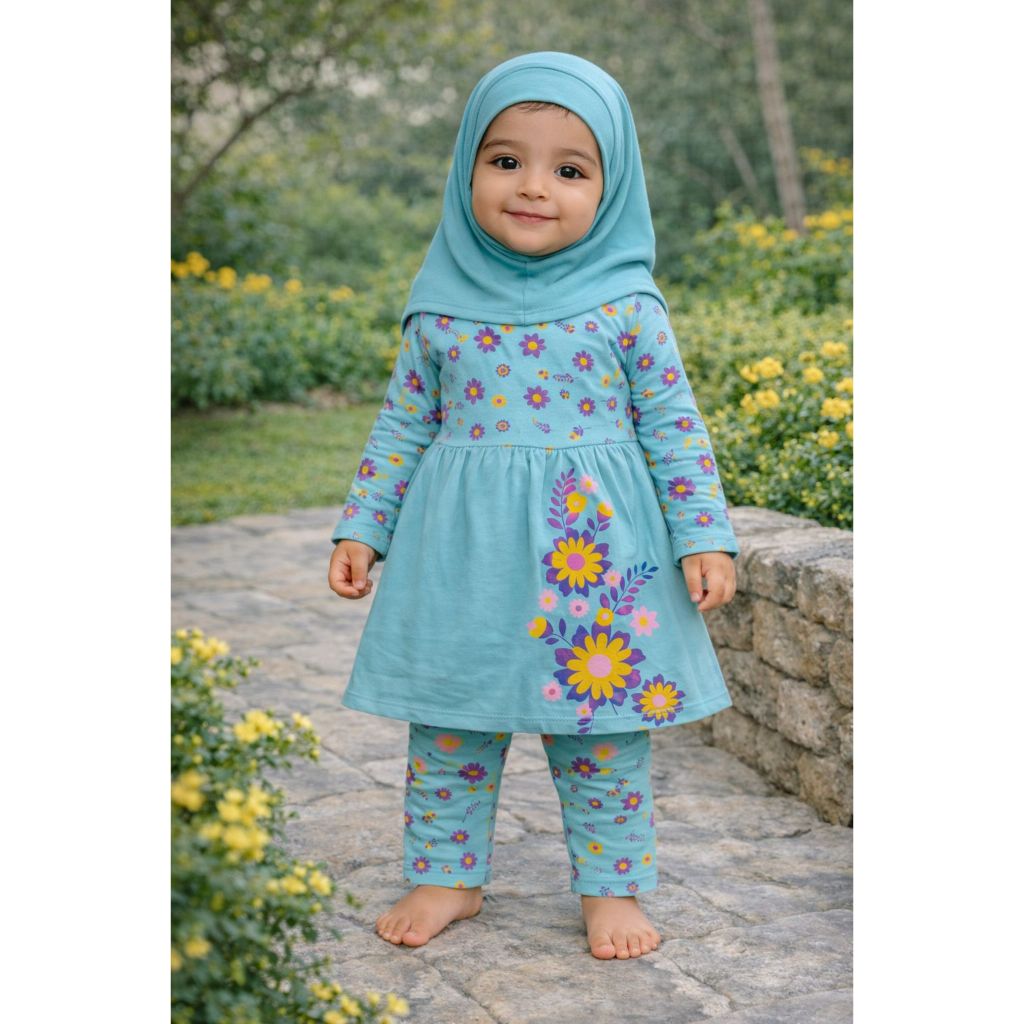 PITEKU - FATIMAH - RAMADHAN SERIES BAJU SETELAN MUSLIM ANAK PEREMPUAN
