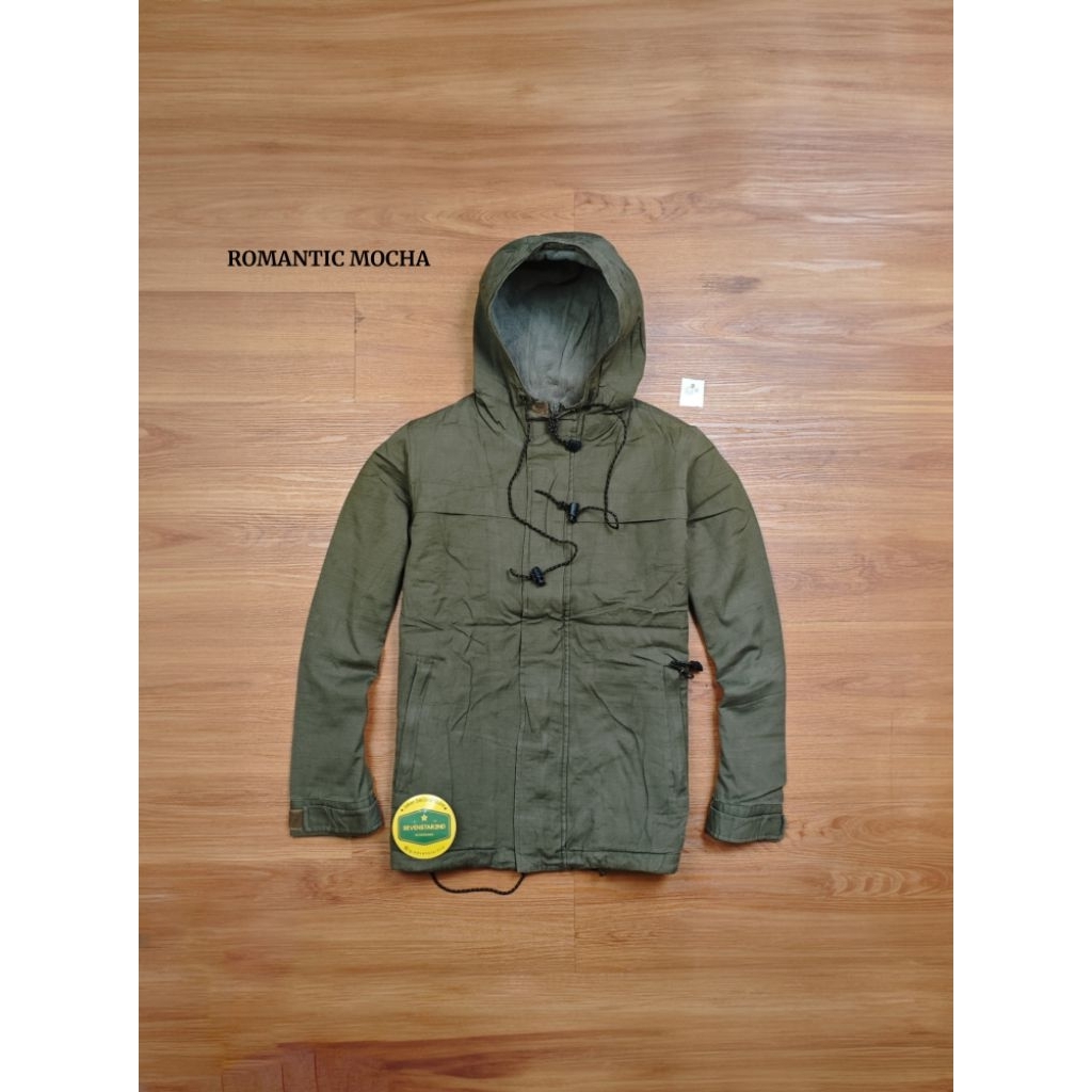 romantic mocha casual fashion army jacket