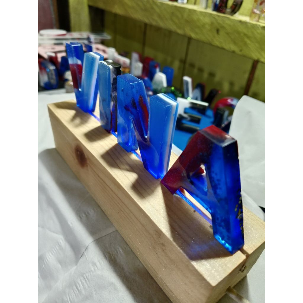 Dekorasi nama huruf resin