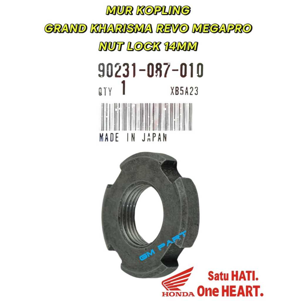Mur Kopling Grand Kharisma Revo Megapro Nut Lock 14MM 90231-087-010