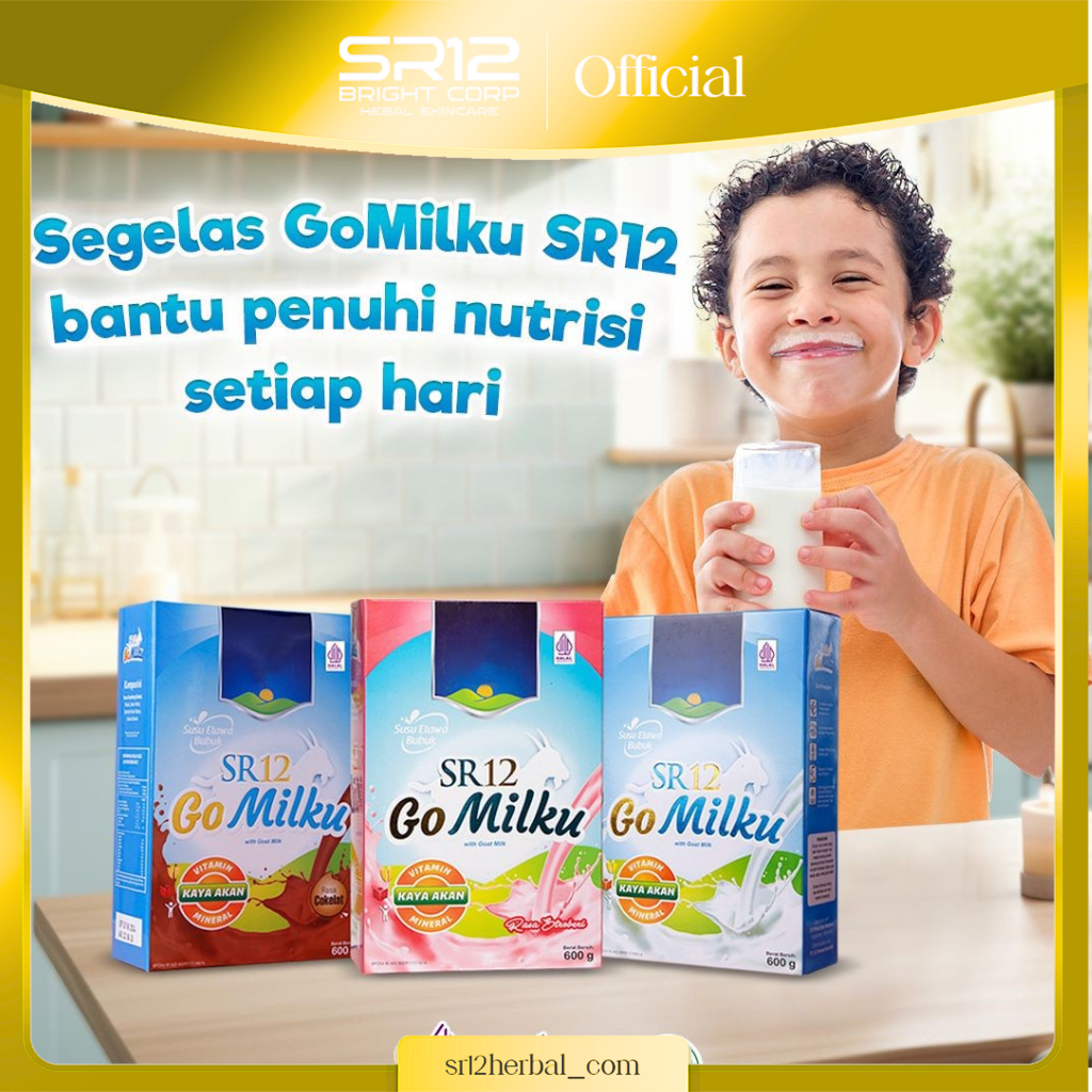 SR12 Susu Kambing Etawa GoMilku Ettawaku Platinum Bubuk untuk Anak / Dewasa 200gr 600gr 1kg Sachet