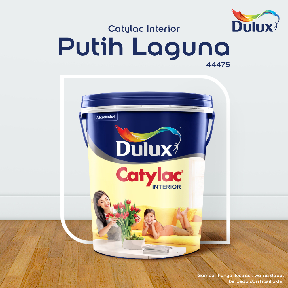 CAT TEMBOK PUTIH LAGUNA DULUX CATYLAC INTERIOR - 5 KG CAT PUTIH LAGUNA 44475 CAT TEMBOK DULUX CATYLA