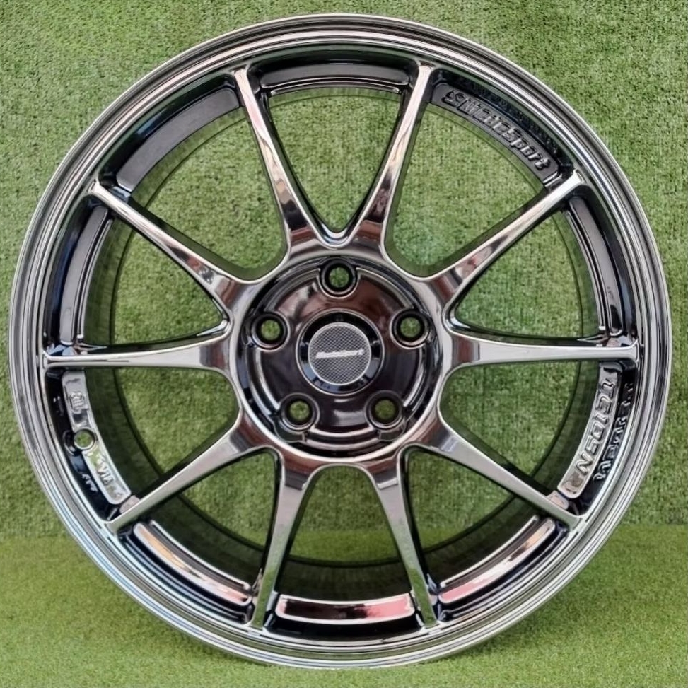 velg mobil racing R17 WEDSSPORT TC105N BLACK CROME ET 42 velg ring 17 Brv terios Xpander Mazda Almaz