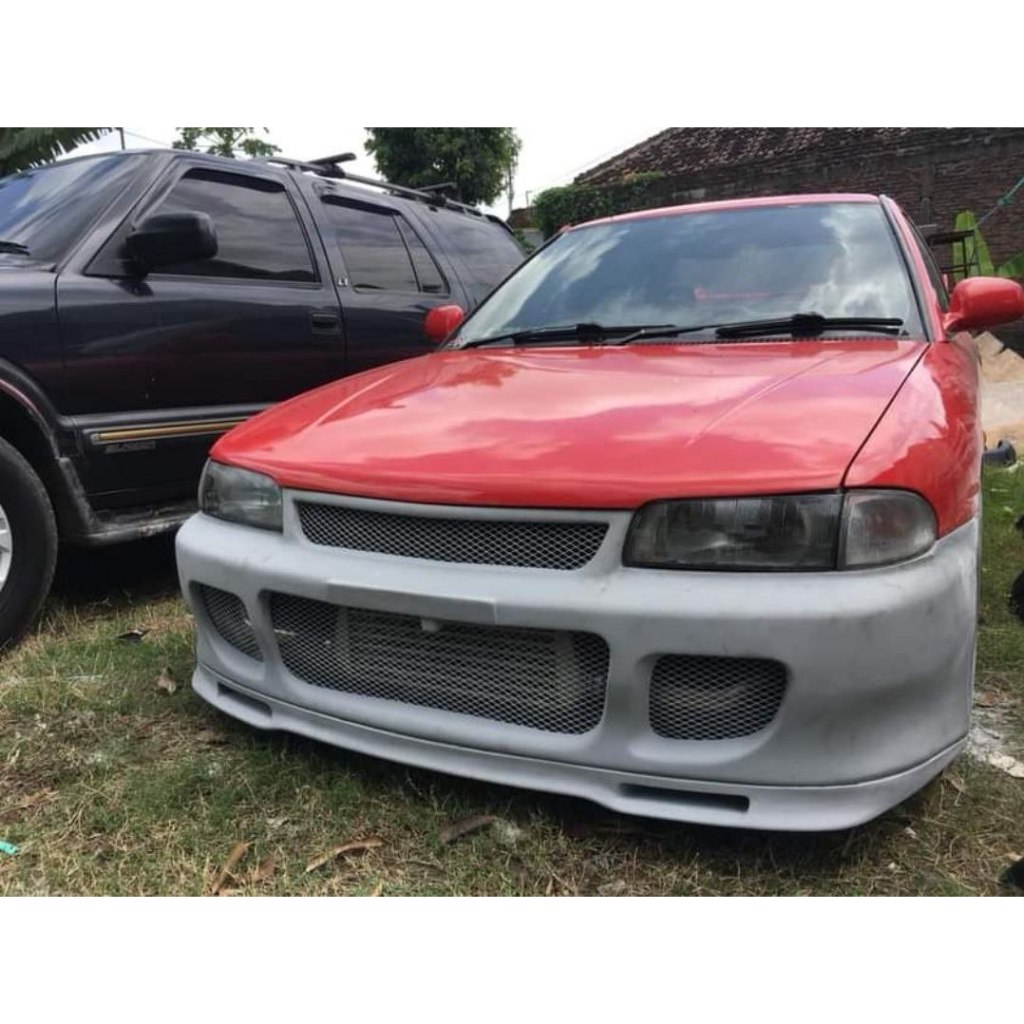 (Tanpa PO) bodykit full bumper depan bemper lancer evo 3 mentah fiber