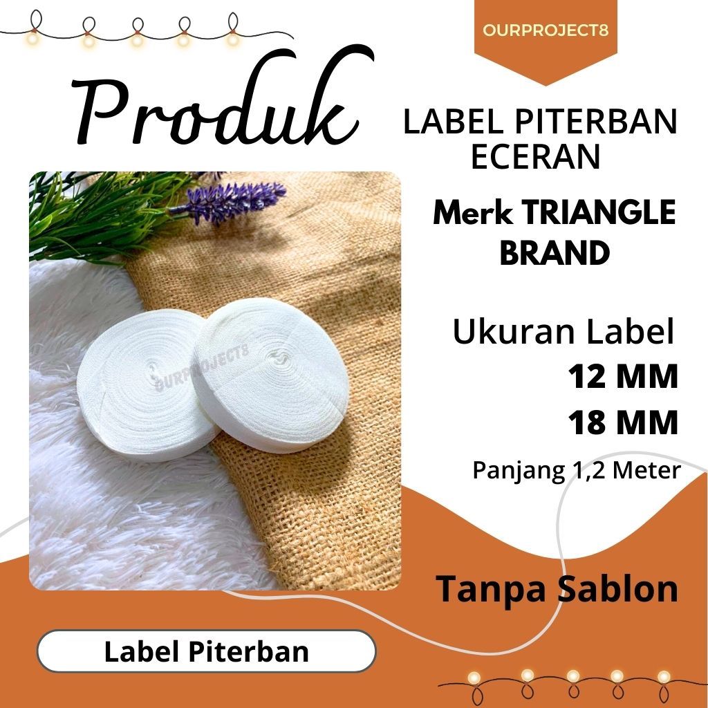 TERMURAH LABEL PITERBAN PER-ROLL MERK TRIANGLE BRAND