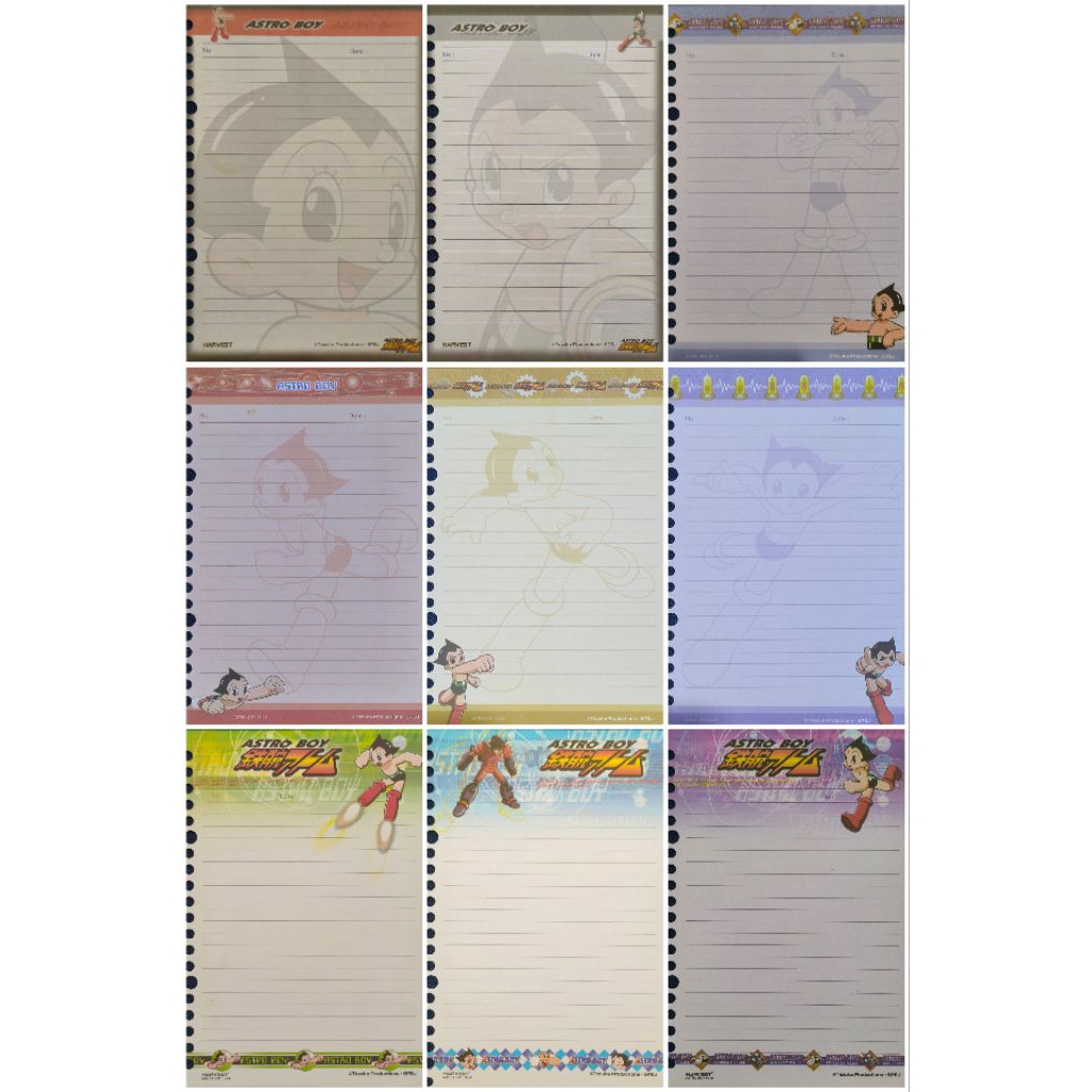 Kertas binder file A5 Harvest series lama/ Harvest jadul edisi Astro boy