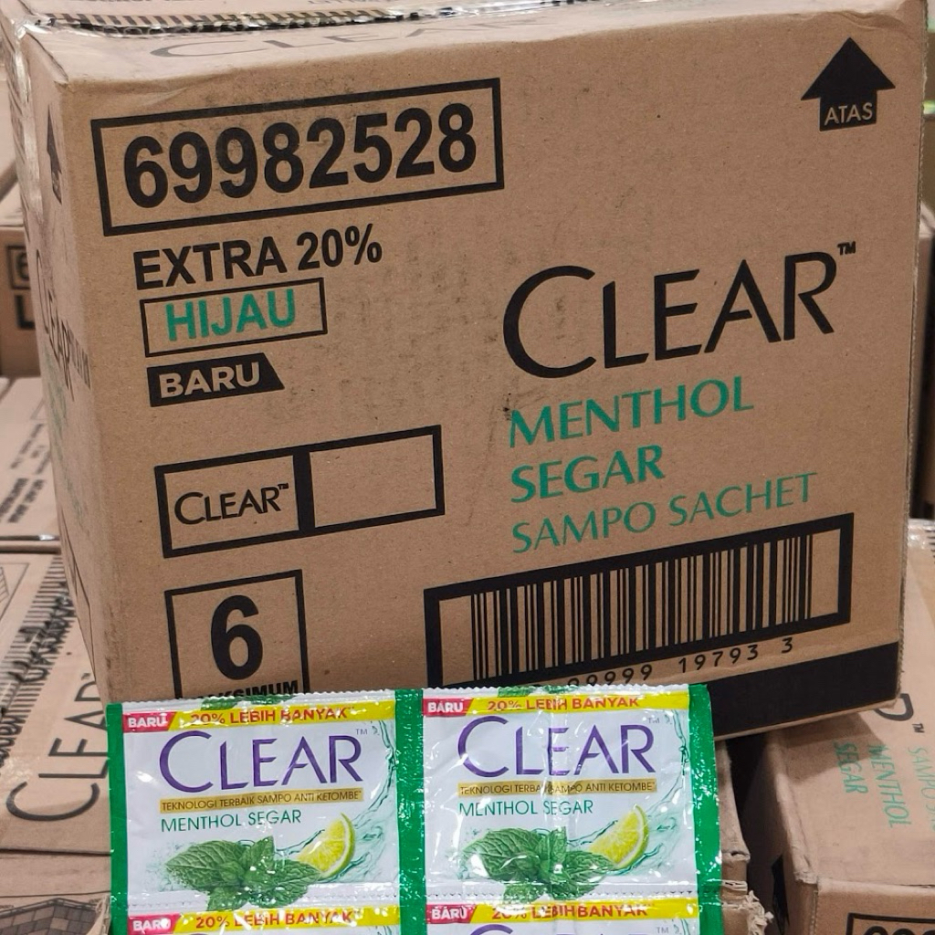 [ 1 DUS ] Shampoo clear hijau menthol / sampo clear hijau / shampo menthol