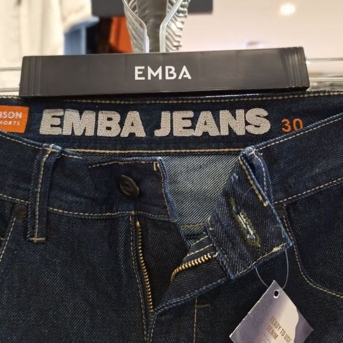 EMBA celana jeans pendek pria 007 blue