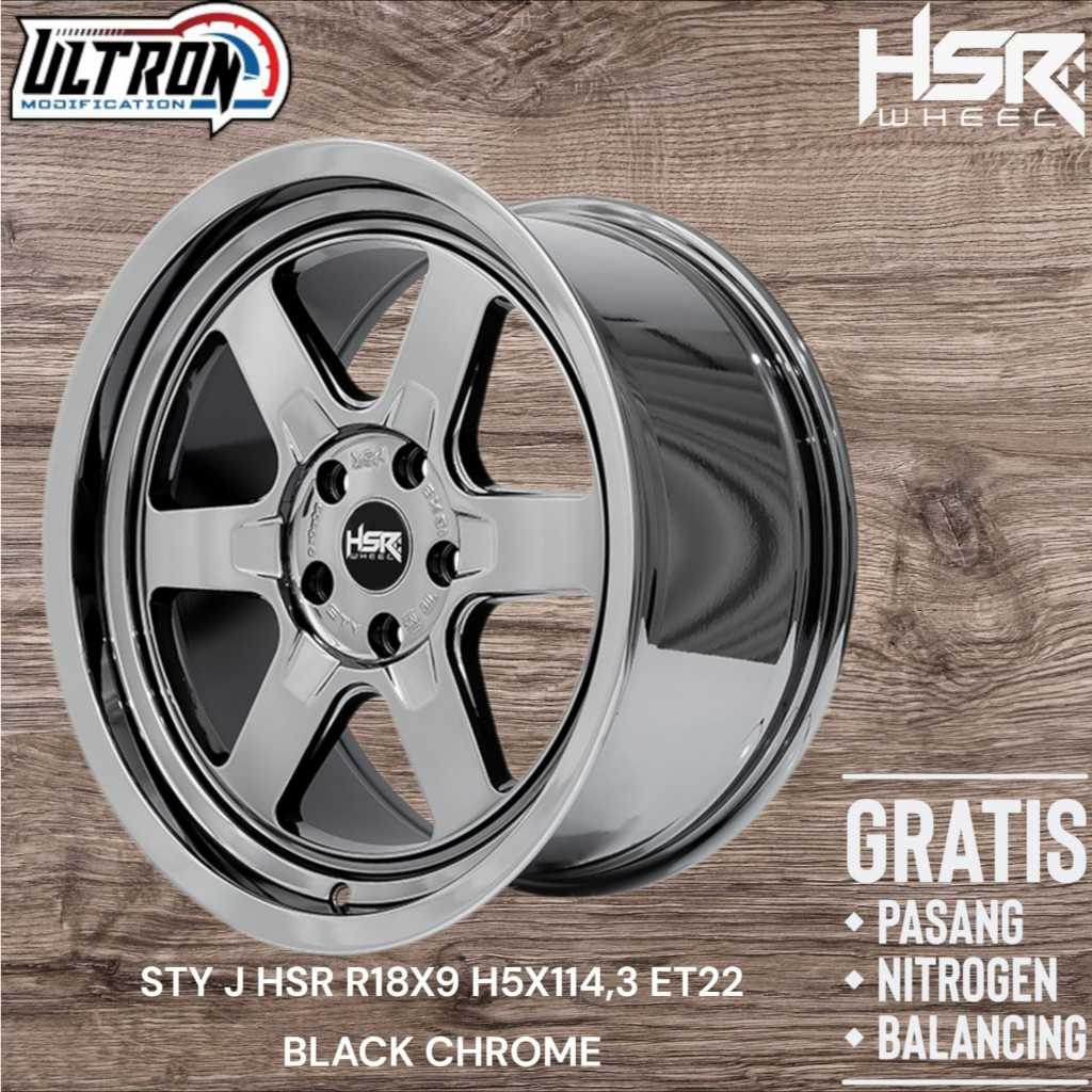 Velg Mobil Civic Reborn Venturer Hrv Ring 18 HSR STY Black Chrome