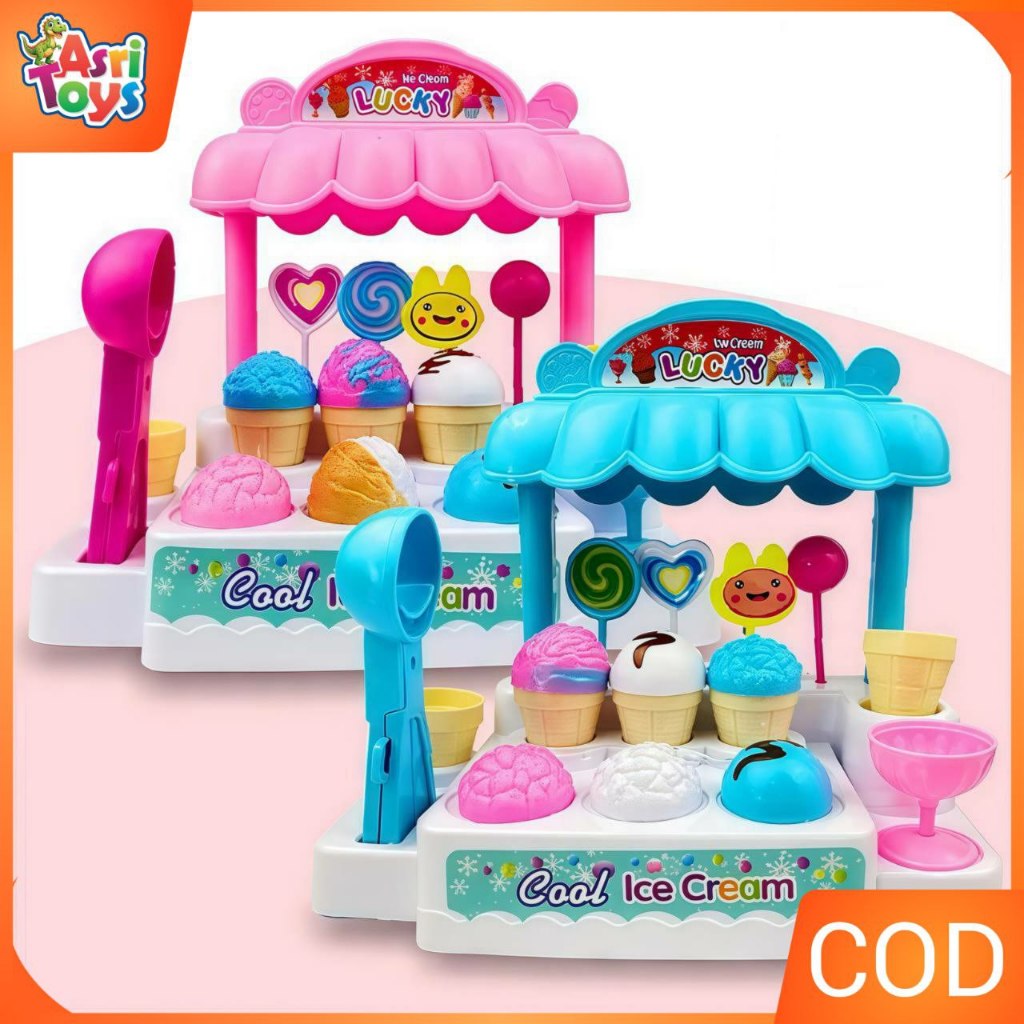 Mainan Eskrim Shop / Mainan Anak Ice Cream Store Gerobak Es Krim