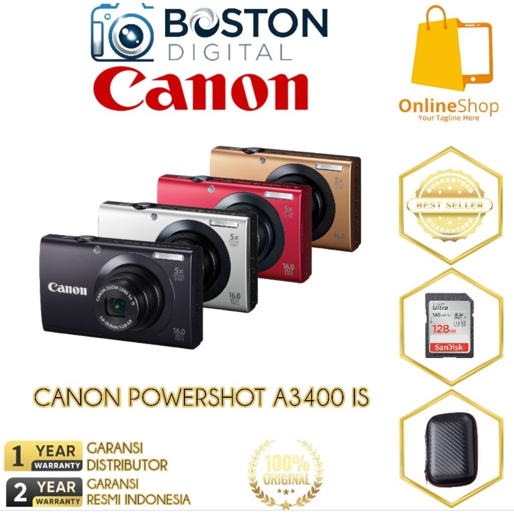 CANON POWERSHOT A3400 IS / CAMERA DIGITAL CANON A3400