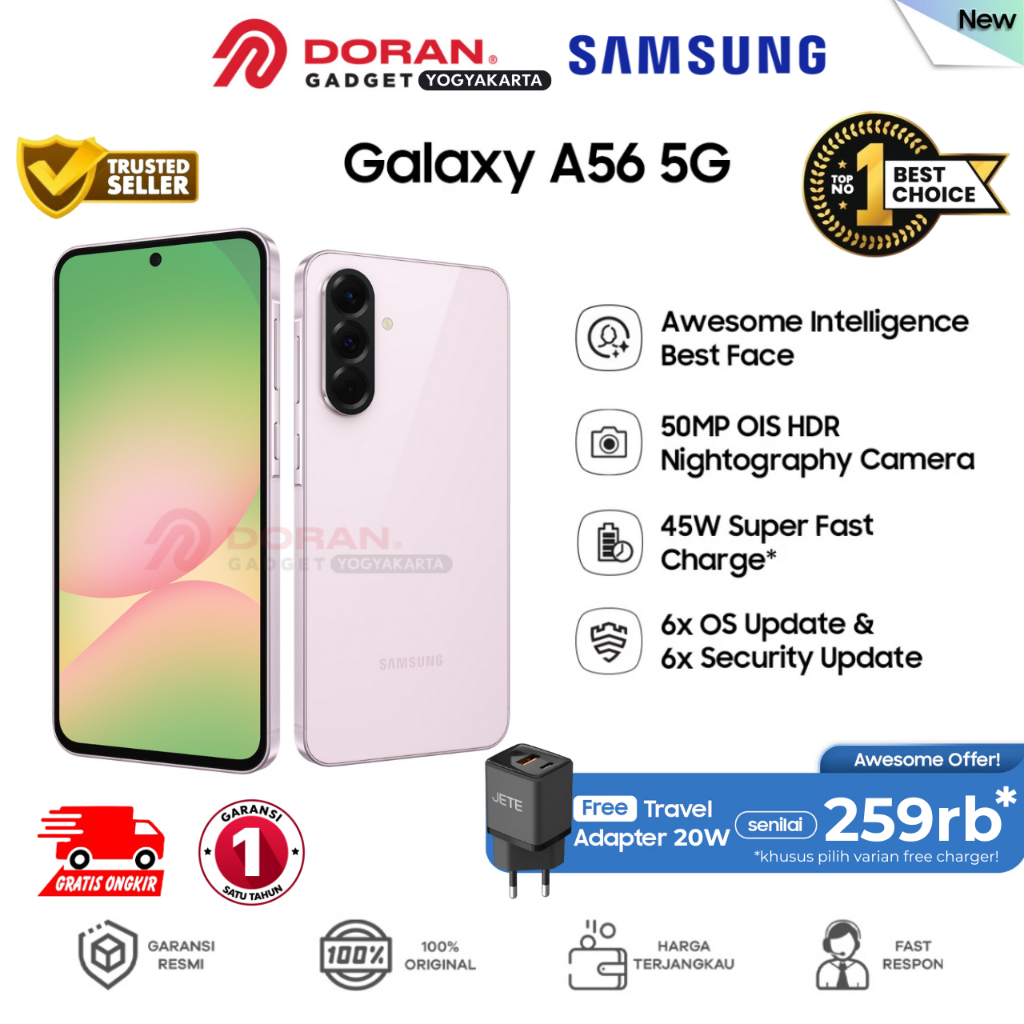 Samsung Galaxy A56 5G 8/256 12/256 GB Garansi RESMI SEIN 1 Tahun Ai Smartphone