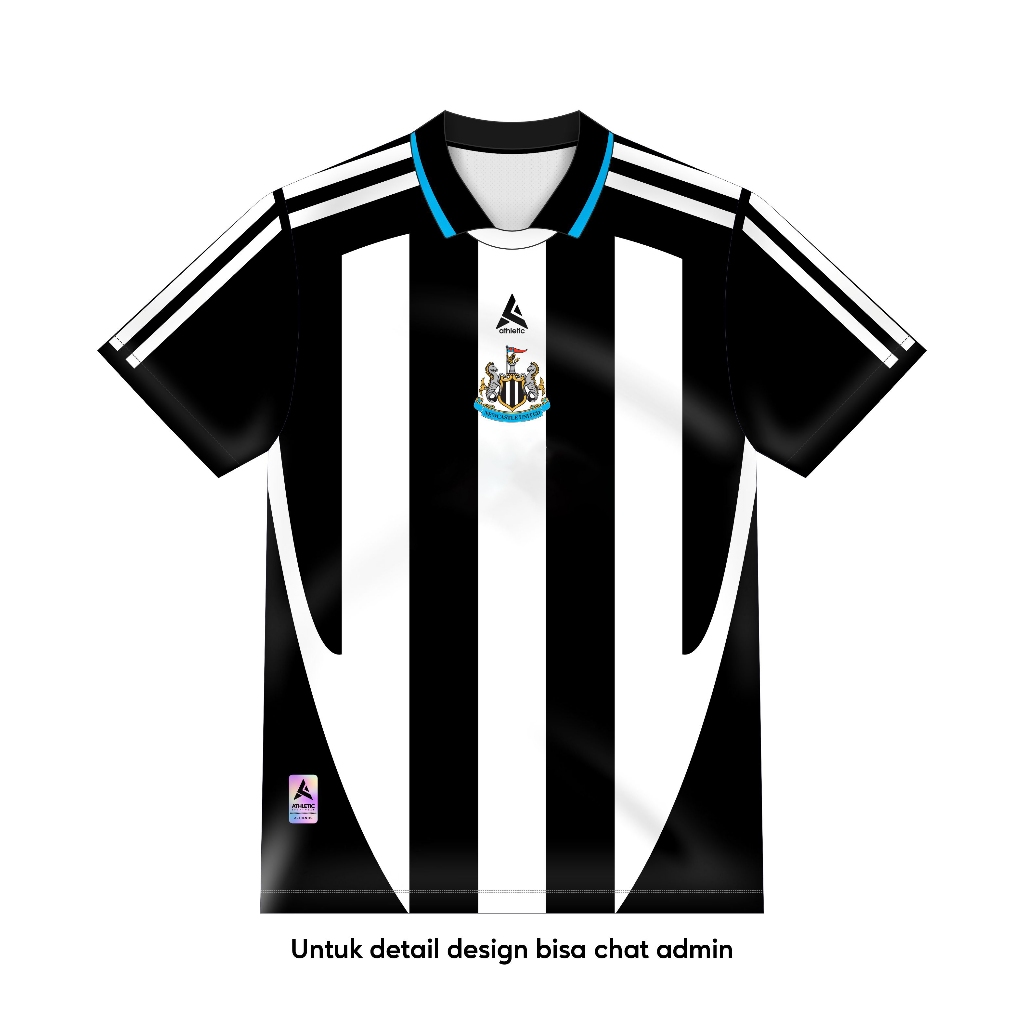 ATHLETIC SPORTWEAR - Jersey Vintage Bola Fantasy Newcastle Home 2007-08 Fullprinting Casual - Atasan